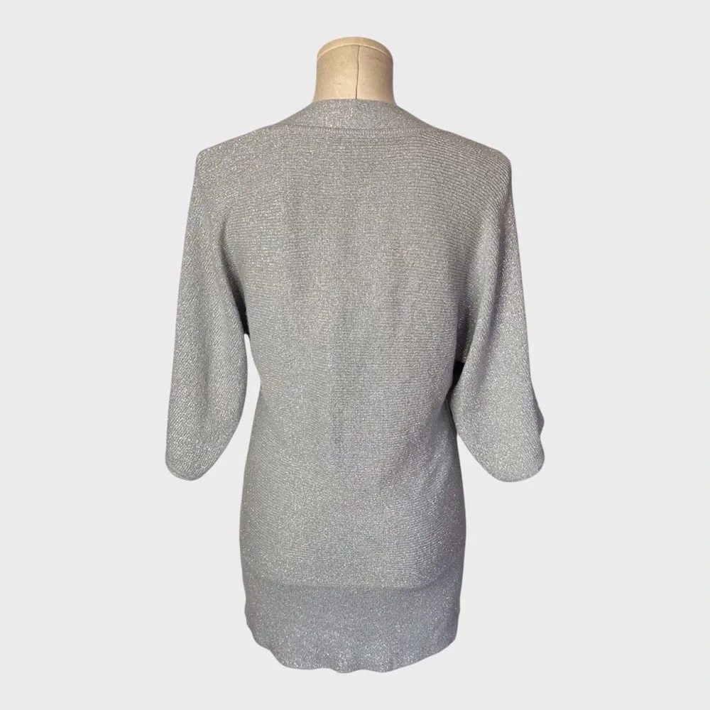 White House Black Market Metallic Scoop Neck Tunic‎ Sweater